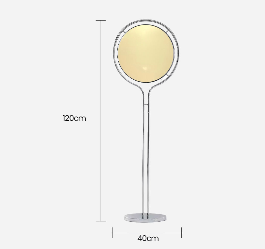 Art Deco Chrome & Acrylic Ball Floor Lamp