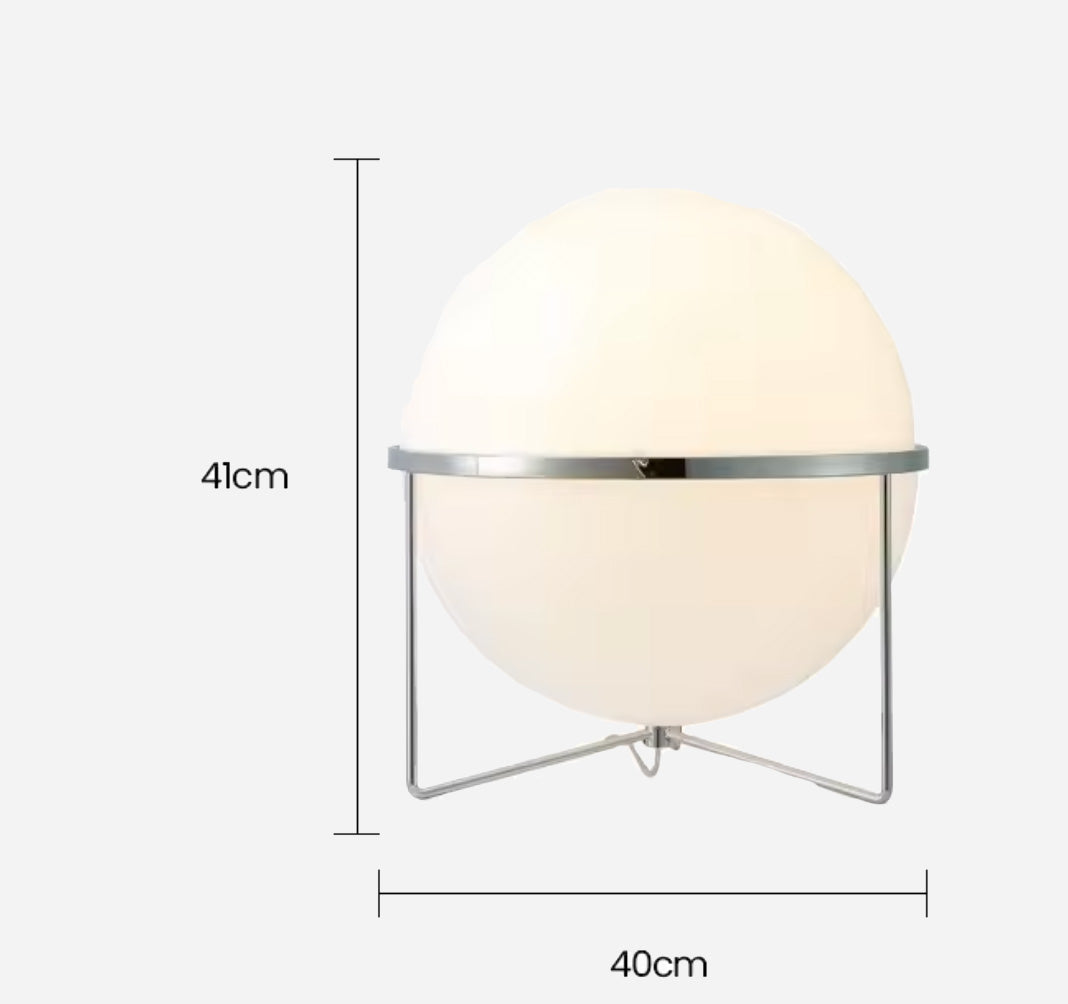 Art Deco Chrome & Acrylic Ball Floor Lamp