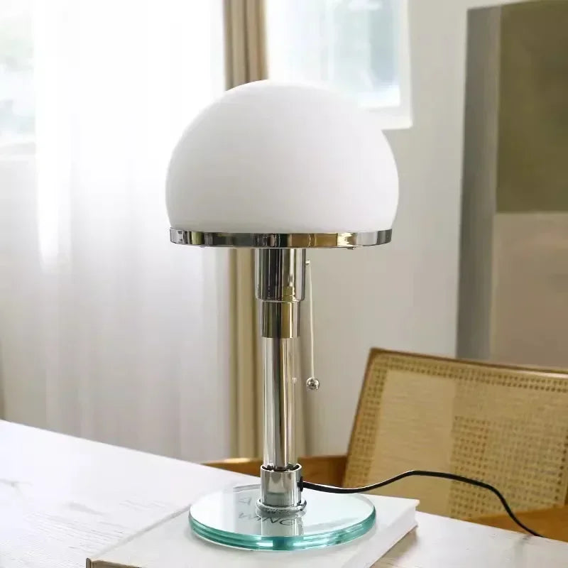 Nordic Bauhaus-Inspired LED Glass Table Lamp