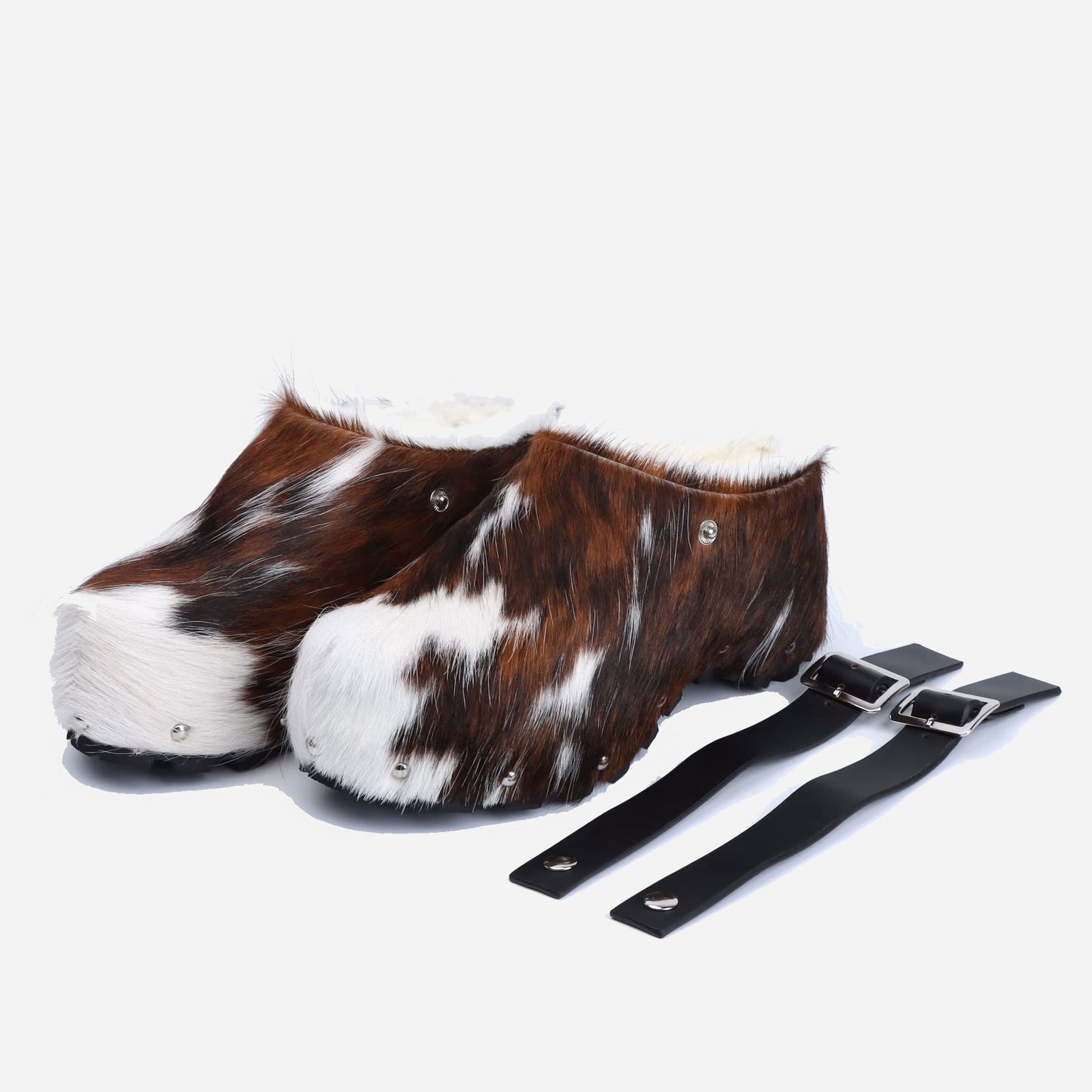 Fur Clogs Brown Animal