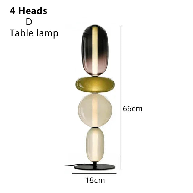 Stained Glass LED Floor Candy Lamp