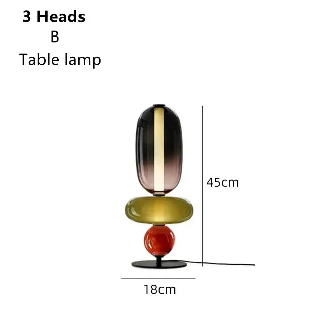Stained Glass LED Floor Candy Lamp