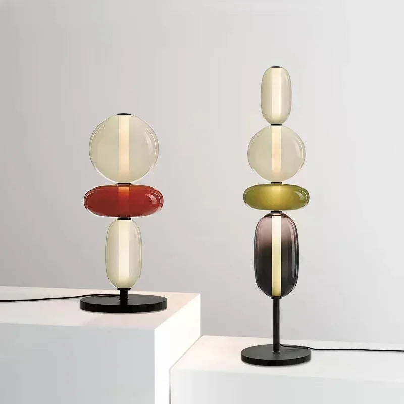 Stained Glass LED Floor Candy Lamp