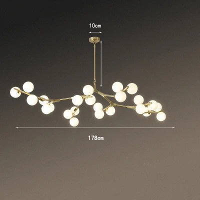 Modern Art Deco Molecular Chandelier