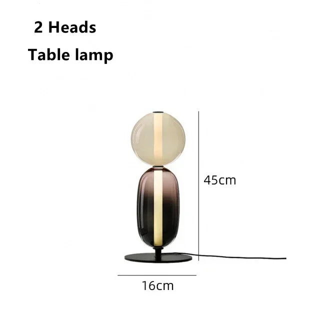 Stained Glass LED Floor Candy Lamp