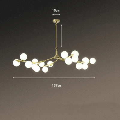 Modern Art Deco Molecular Chandelier