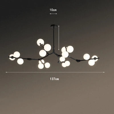 Modern Art Deco Molecular Chandelier