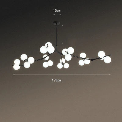 Modern Art Deco Molecular Chandelier