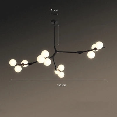 Modern Art Deco Molecular Chandelier