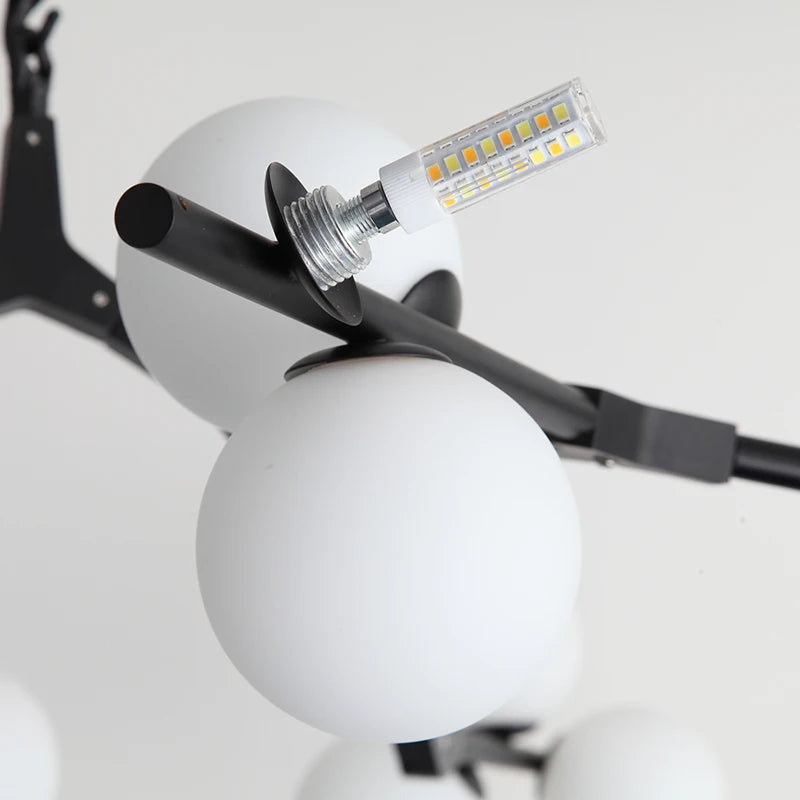 Modern Art Deco Molecular Chandelier