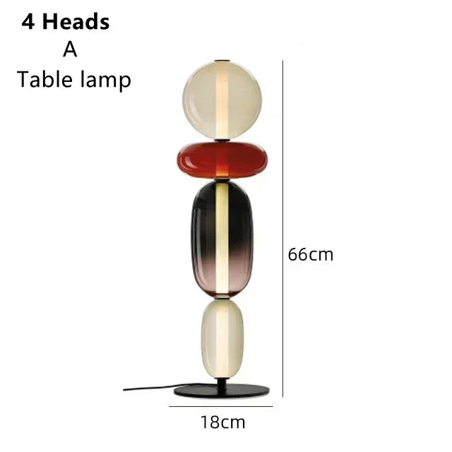 Stained Glass LED Floor Candy Lamp