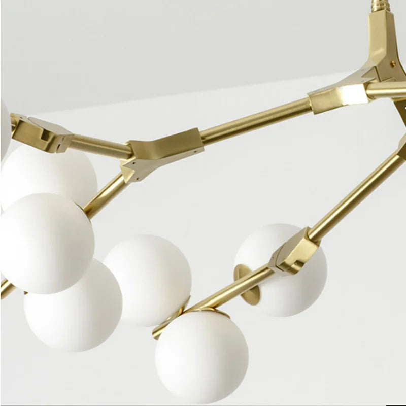 Modern Art Deco Molecular Chandelier