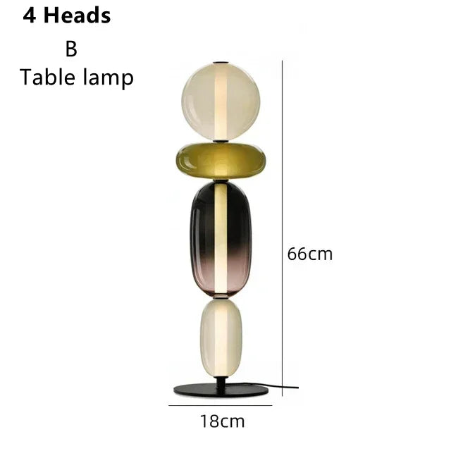 Stained Glass LED Floor Candy Lamp