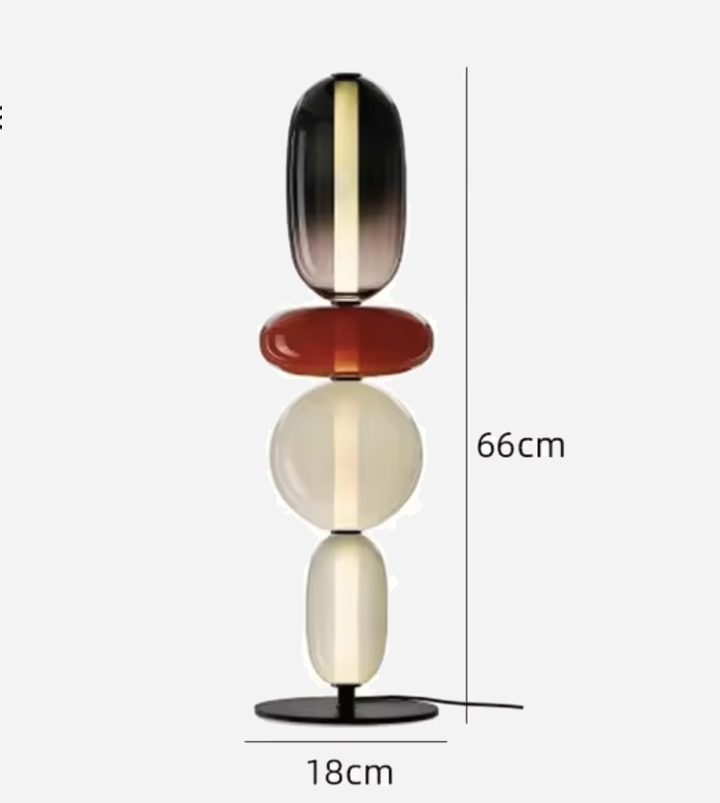 Stained Glass LED Floor Candy Lamp
