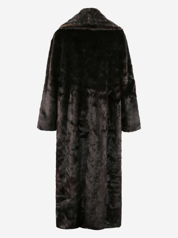 Faux Mink Fur Coat