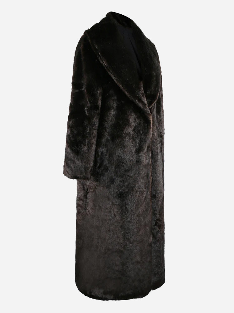 Faux Mink Fur Coat