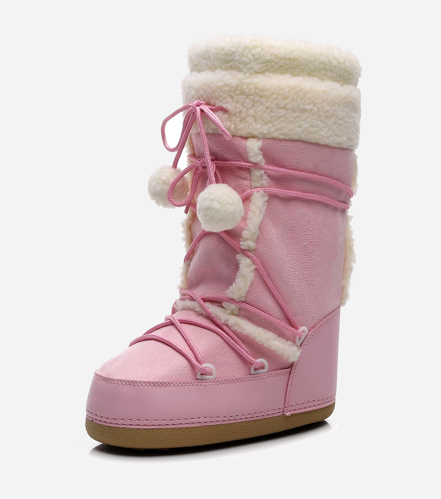 Pom Pom Pink Snow Boots