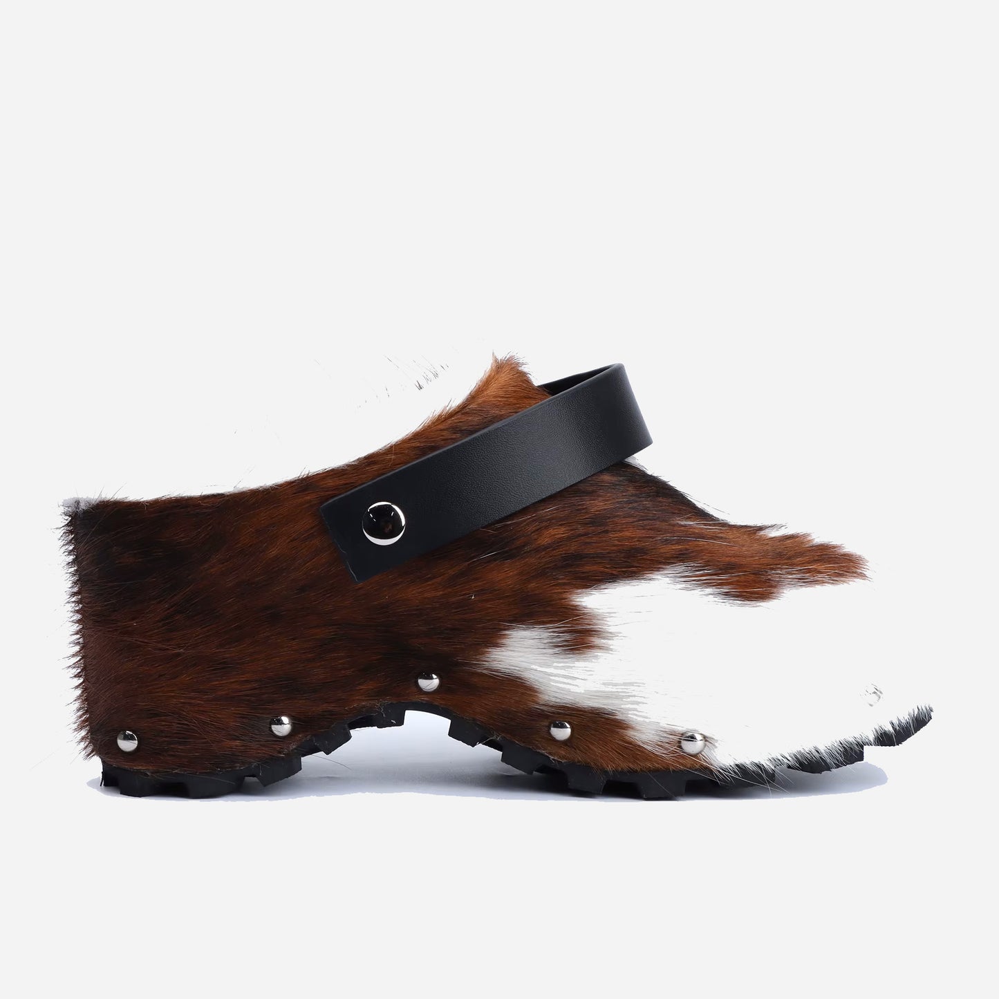 Fur Clogs Brown Animal