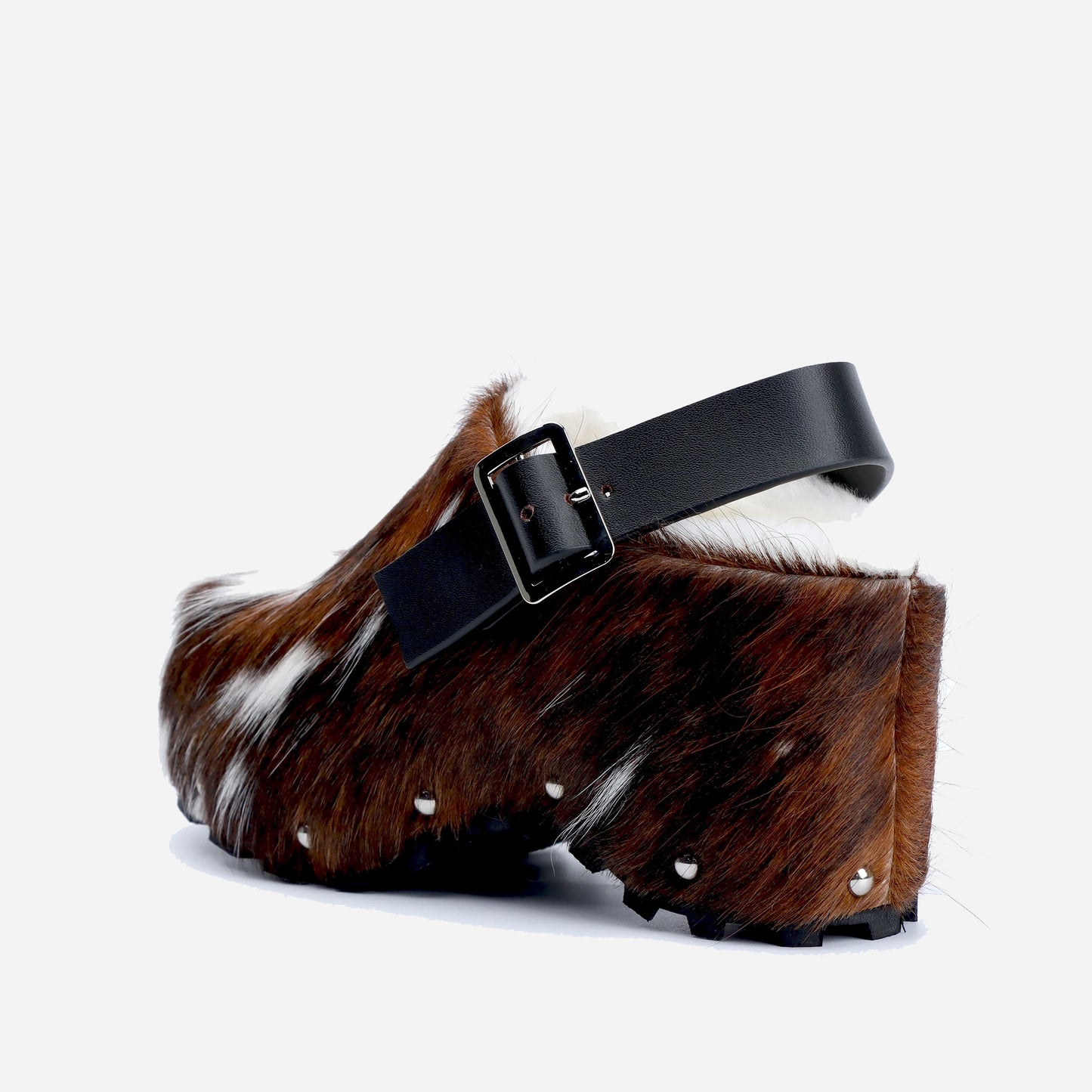 Fur Clogs Brown Animal