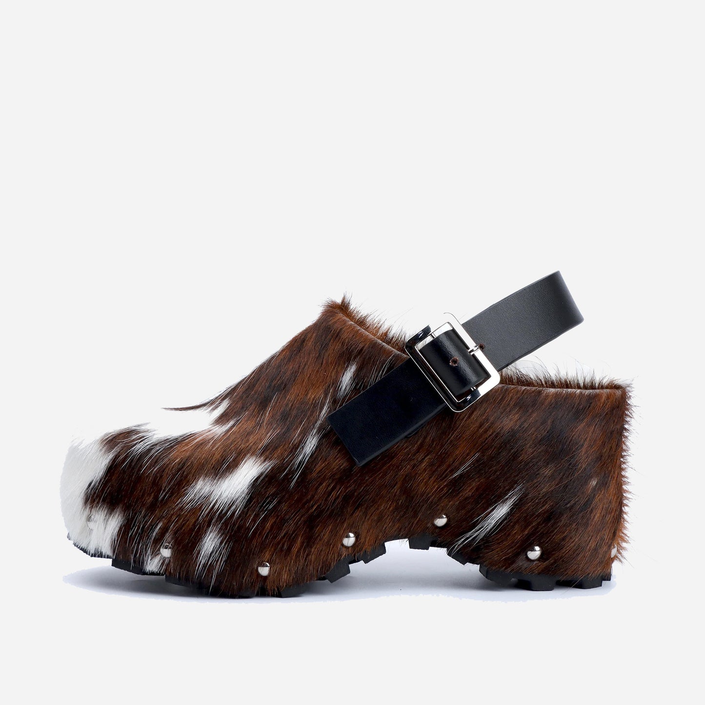 Fur Clogs Brown Animal
