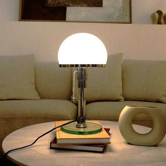 Nordic Bauhaus-Inspired LED Glass Table Lamp 