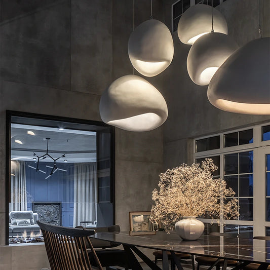 Japanese-Style Sculpted Pendant Light