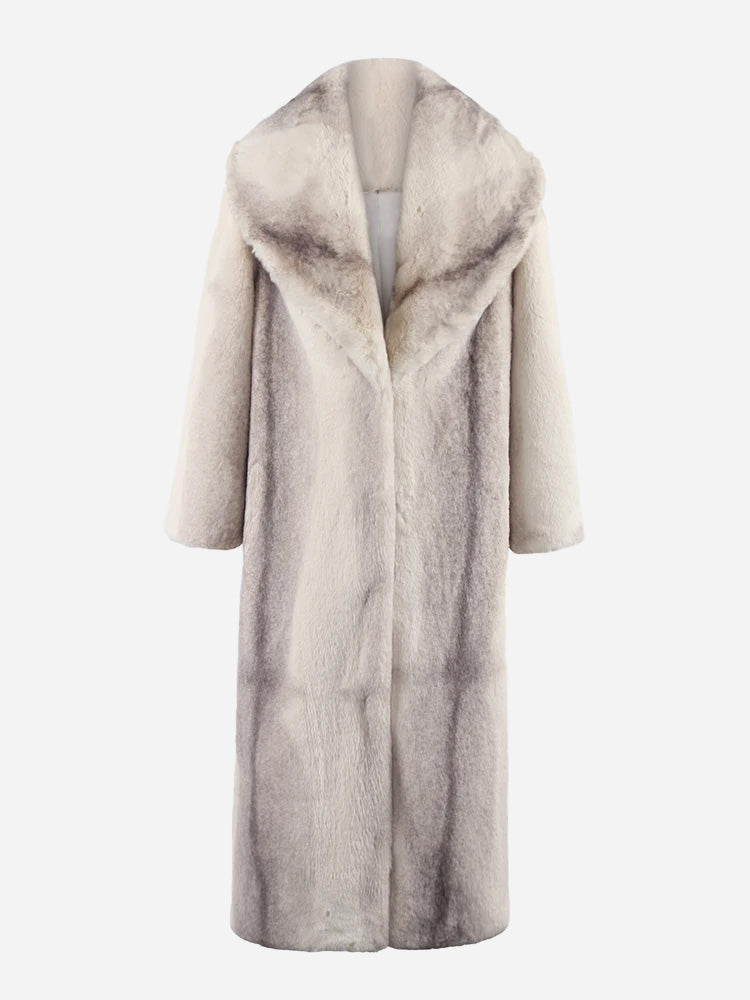 Gradient Faux Fur Coat