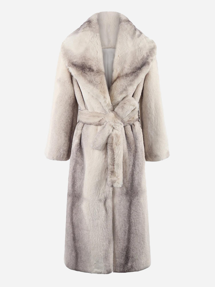 Gradient Faux Fur Coat