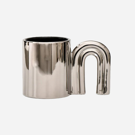 U-Handle Metallic Mug