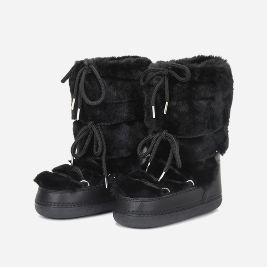 Black Snow Boots Long