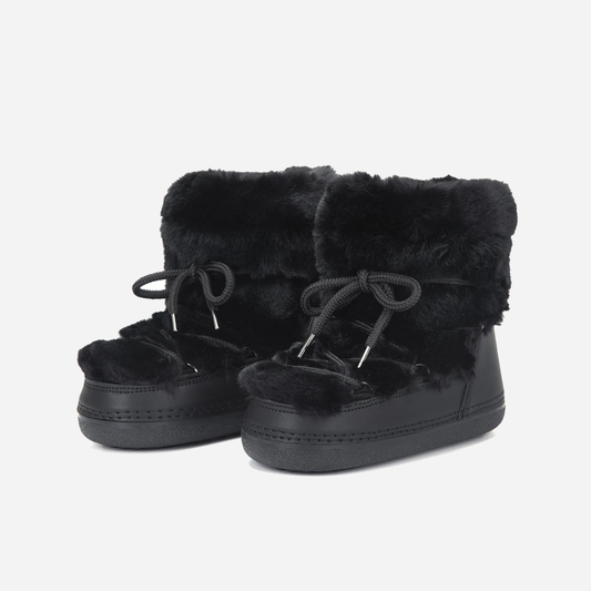 Black Snow Boots Short