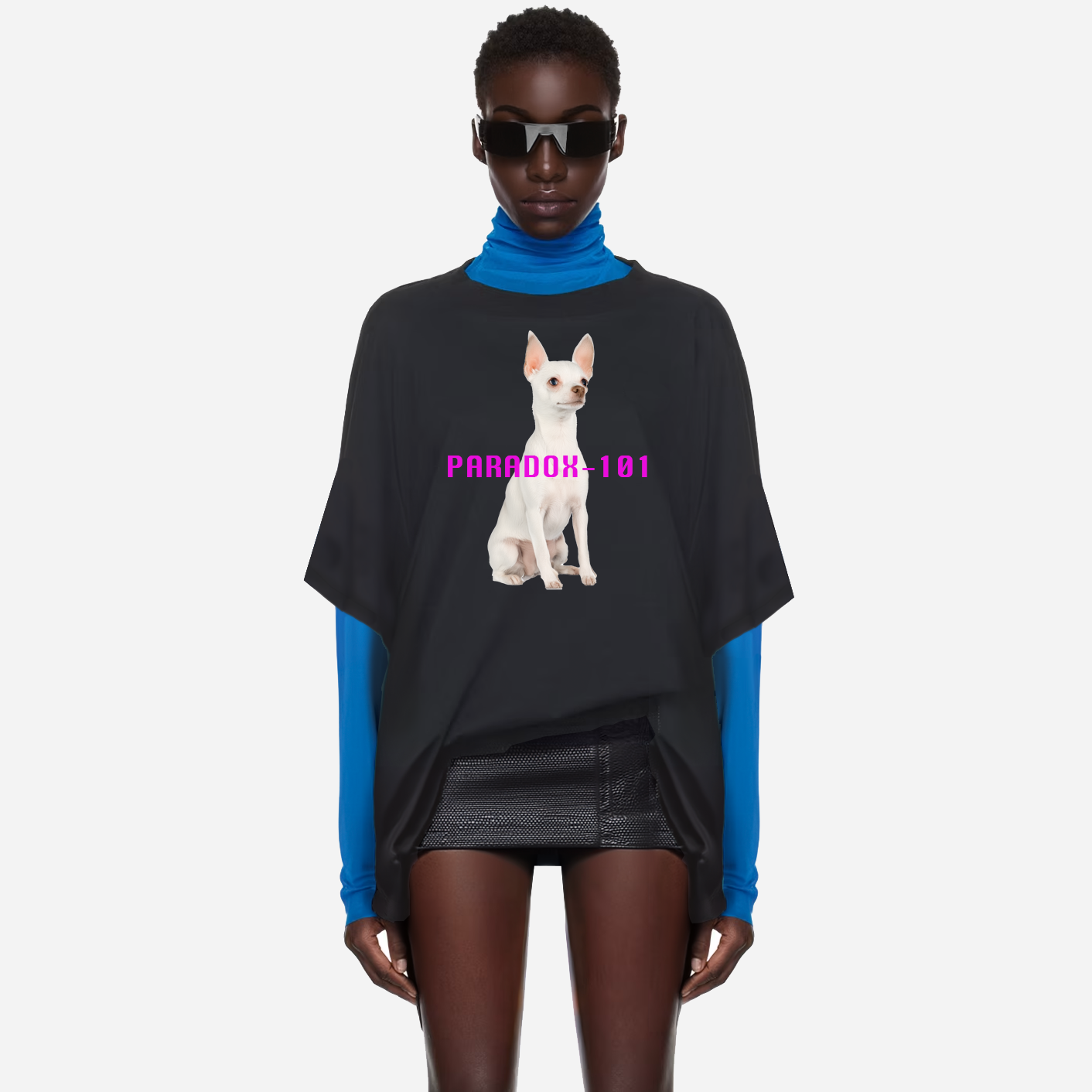 Oversized dog print t-shirt